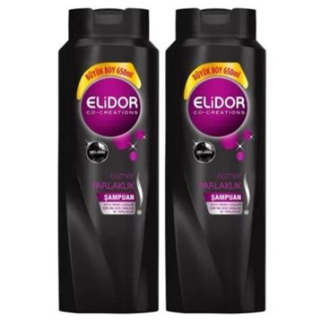Elidor Esmer Parlaklık 650 ml x 2 Adet Saç Bakım Şampuanı
