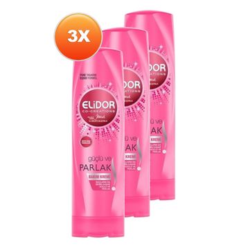 Elidor Güçlü ve Parlak 3x350 ml Saç Kremi