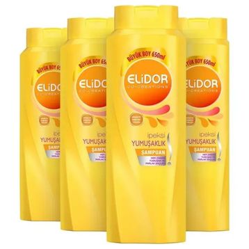 Elidor İpeksi Yumuşaklık 4x650 ML Şampuan