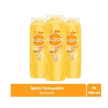 Elidor İpeksi Yumuşaklık 500 ml x 3 Adet Şampuan