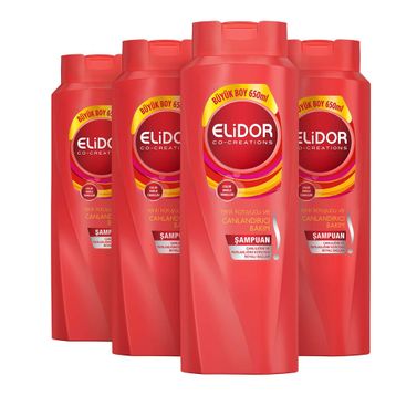 Elidor Renk Koruyucu 4x650 ML Şampuan