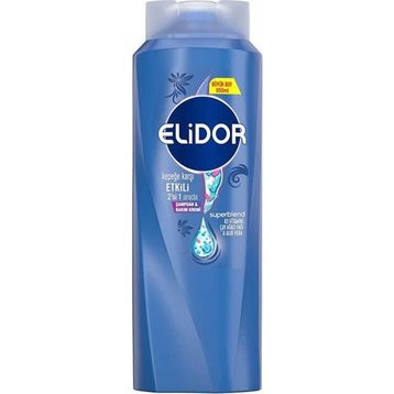 Elidor Superblend 2'si 1 Arada Kepeğe Karşı Etkili B3 Vitamini Çay Ağacı Yağı Aloe Vera 650 ml Şampuan ve Saç Bakım Kremi