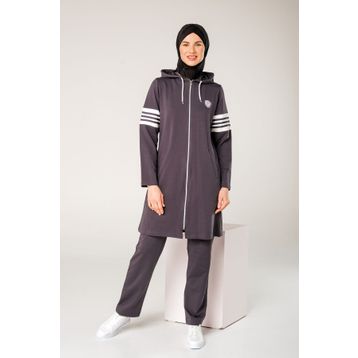 Elif Okur 1040 Kapüşonlu Tesettür Eşofman Takımı