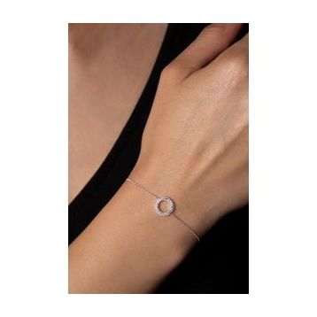 Elika Silver 925 Ayar Halka Model Kadın Gümüş Bileklik