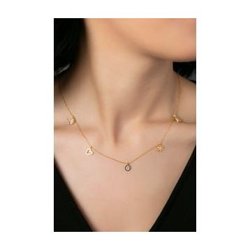 Elika Silver 925 Ayar Şans Model Kadın Gümüş Kolye