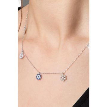 Elika Silver 925 Ayar Şans Model Kadın Gümüş Kolye