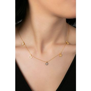 Elika Silver 925 Ayar Şans Model Kadın Gümüş Kolye
