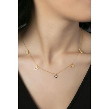 Elika Silver 925 Ayar Şans Model Kadın Gümüş Kolye