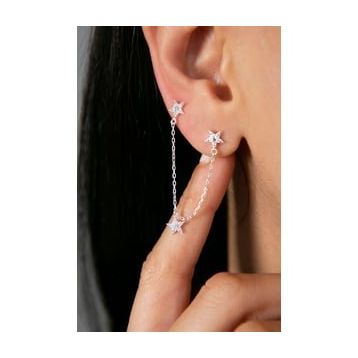 Elika Silver 925 Ayar Yıldız Model Kadın Gümüş Küpe