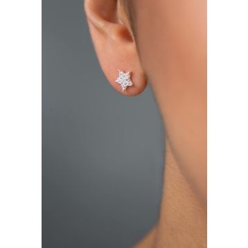 Elika Silver 925 Ayar Yıldız Model Kadın Gümüş Küpe