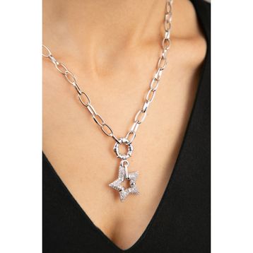 Elika Silver Kadın Taşlı Yıldız Model Kolye