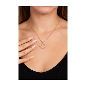 Elika Silver Kadın Yonca Model Kolye
