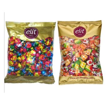 Elit Çikolata 2 kg Sütlü Çikolatin ve Karışık Meyveli Şeker