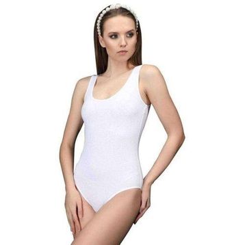 Elit Life 878 Beyaz M-L Geniş Askılı Kadın Dikişsiz Çıtçıtlı Slip Body