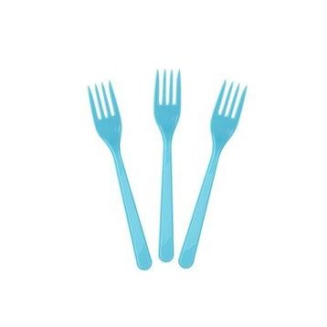 Elit Parti Açık Mavi Plastik 25 Adet Çatal