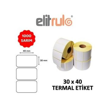 Elit Rulo 30x40 1000 Adet Termal Barkod Etiketi