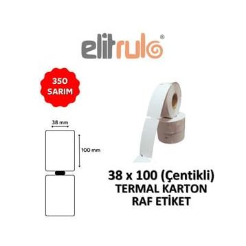 Elit Rulo 38x100 mm 350 Adet Çentikli Termal Karton Raf Etiketi