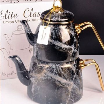 Elite Class Emaye Caydanlik Desenli