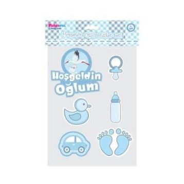 Elite Time BE4165 KL:12 PK:1 Hoşgeldin Oğlum Set Sticker