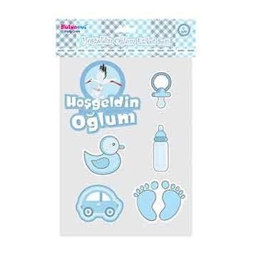 Elite Time BE4165 KL:12 PK:1 Hoşgeldin Oğlum Set Sticker