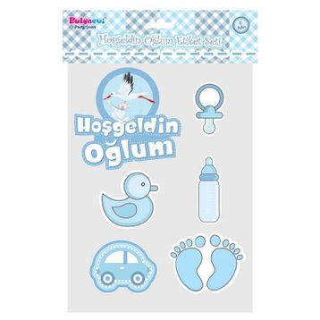 Elite Time BE4165 KL:12 PK:1 Hoşgeldin Oğlum Set Sticker