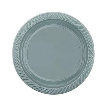 Elitetime Gümüş Plastik Yuvarlak 22 cm Tabak