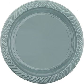 Elitetime Gümüş Plastik Yuvarlak 22 cm Tabak