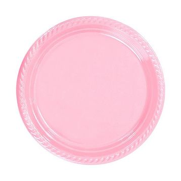 Elitetime Pembe Plastik Yuvarlak 22 cm Tabak