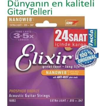 Elixir 010-047 Bronz Akustik Gitar Teli