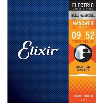Elixir 09-52 Elixir Nanoweb Super Light 7 Elektro Gitar Teli
