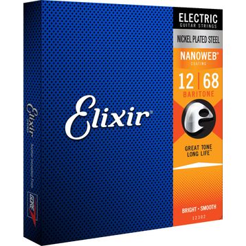 Elixir 12302 012-068 Baritone NanoWeb Elektro Gitar Teli