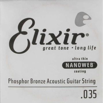 Elixir 14135 35 Nanoweb Phosphor Bronze Tek Akustik Gitar Teli