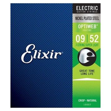 Elixir 19007 9-52 Optiweb Super Light 7 Telli Elektro Gitar Teli