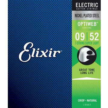 Elixir 19007 9-52 Optiweb Super Light 7 Telli Elektro Gitar Teli
