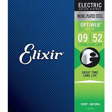 Elixir 19007 9-52 Optiweb Super Light 7 Telli Elektro Gitar Teli