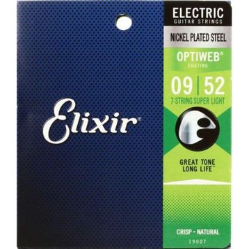 Elixir 19007 9-52 Optiweb Super Light 7 Telli Elektro Gitar Teli