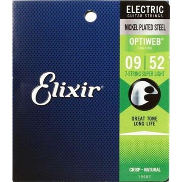 Elixir 19007 9-52 Optiweb Super Light 7 Telli Elektro Gitar Teli