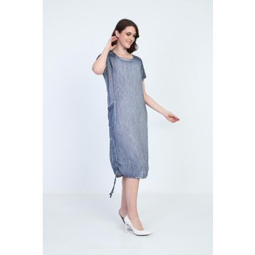 Ella Camelia 5012175 Omuz Detaylı İndigo Kadın Elbise