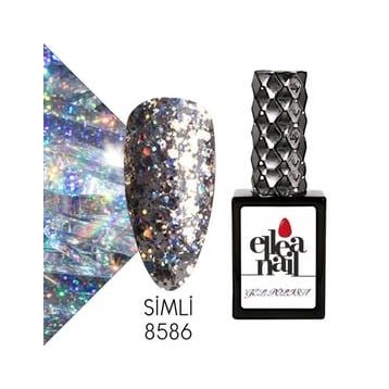 Ellea Nail 8586 Salon Boy 15 ml UV LED Simli Kalıcı Oje
