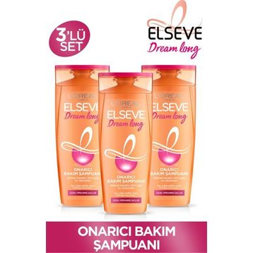 Elseve 3x390 ml Dream Long Onarıcı Bakım Şampuanı