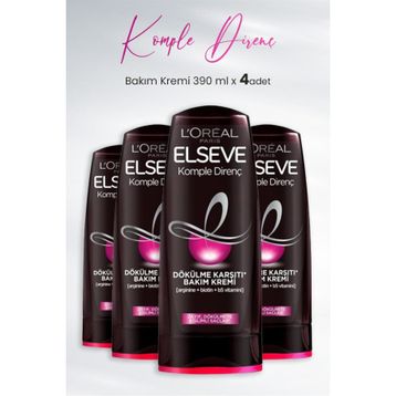 Elseve 4x390 ML Komple Direnç Dökülme Karşıtı Bakım Kremi