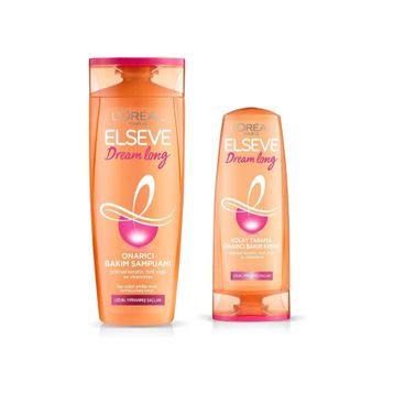 Elseve Dream Long 450 ml Onarıcı Bakım Şampuanı + 175 ml Saç Kremi