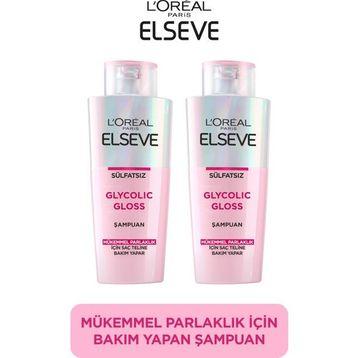 Elseve Glycolic Gloss Sülfatsız 2x200 ml Şampuan