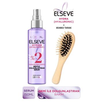 Elseve Hydra Hyaluronic Nem İle Dolgunlaştıran 150 ml Saç Bakım Serumu + Ahşap Tarak