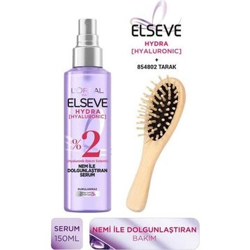 Elseve Hydra Hyaluronic Nem İle Dolgunlaştıran 150 ml Saç Bakım Serumu + Ahşap Tarak