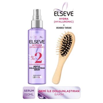 Elseve Hydra Hyaluronic Nem İle Dolgunlaştıran 150 ml Saç Bakım Serumu + Ahşap Tarak