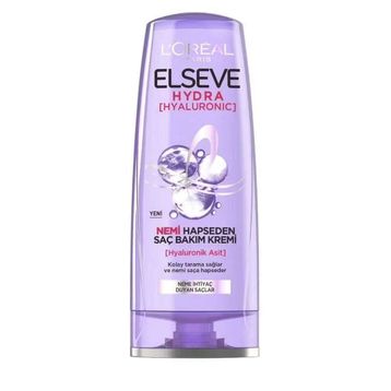 Elseve Hydra Hyaluronik 3 Adet 390 ml Saç Bakım Kremi ve Tarko Lionesse Yuvarlak Mor Saç Fırçası