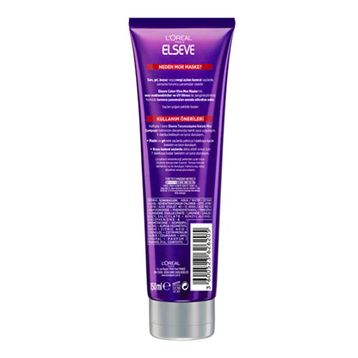 Elseve Renk Koruyucu Bakım 450 ml Şampuan + Turunculaşma Karşıtı Mor Şampuan + Mor Maske