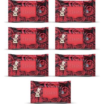 Elsine 7 Paket 90 Adet Kapaklı Gül Kokulu Islak Havlu Mendil