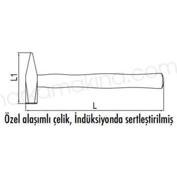 Elta Tesviyeli Ağaç Saplı 2000 gr Çekiç